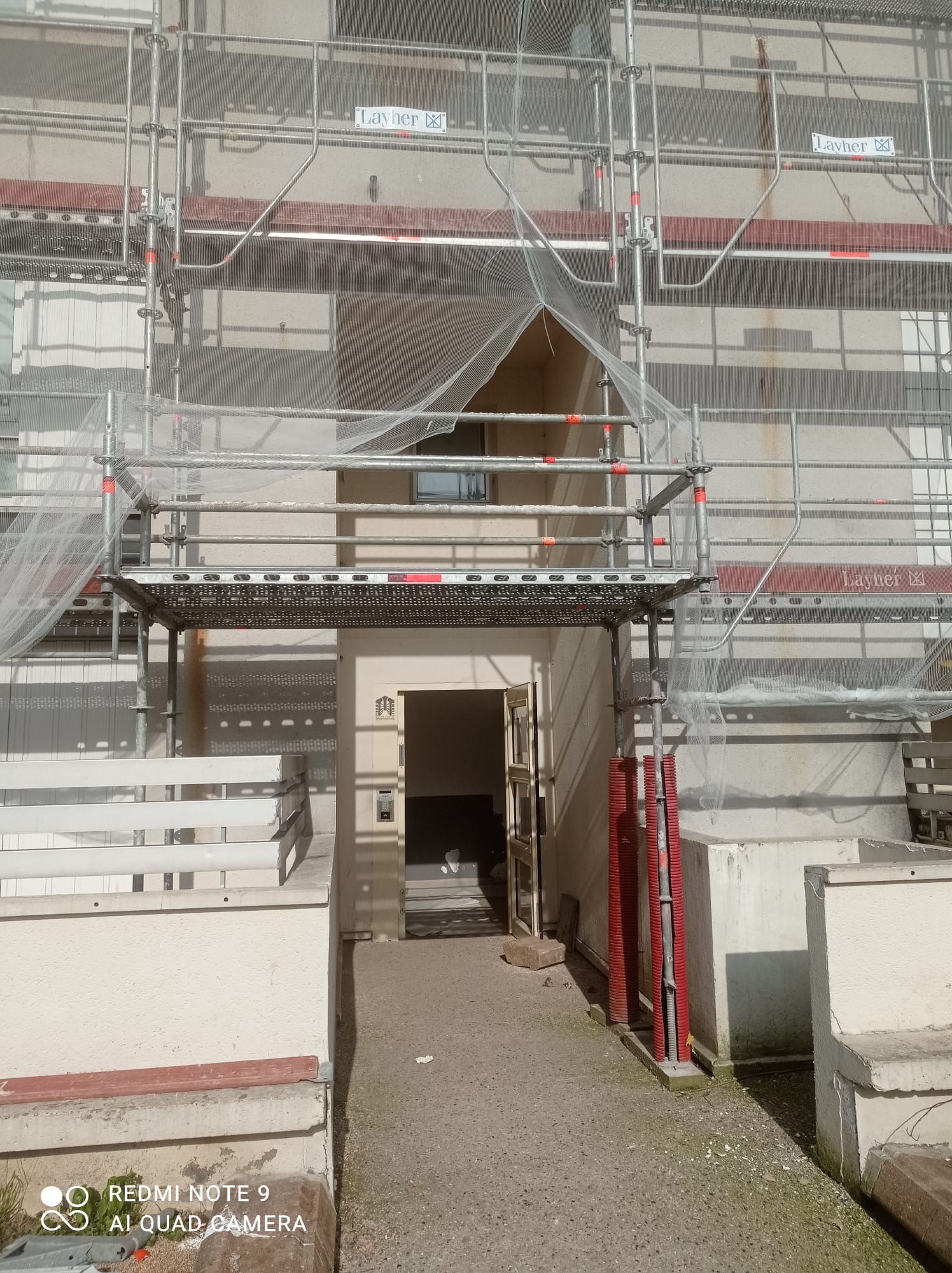 Échafaudage immeuble copropriété