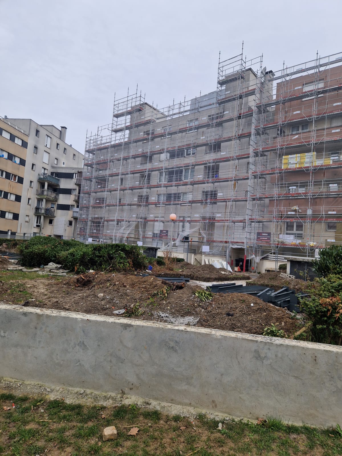 Échafaudage immeuble Paris