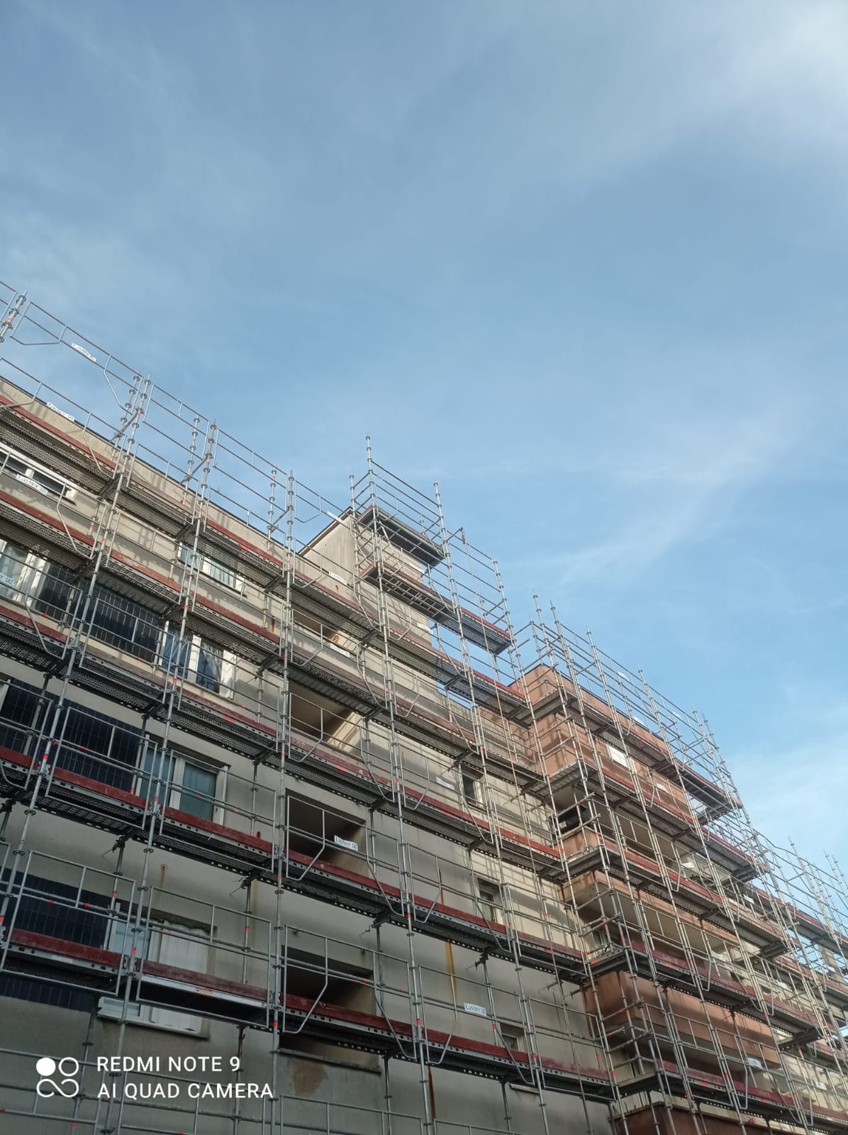 Échafaudage façade copropriété
