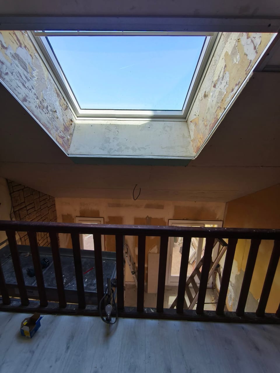 Échafaudage toiture chantier