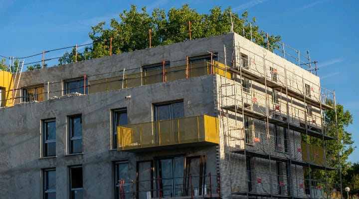 Échafaudage entretien toiture